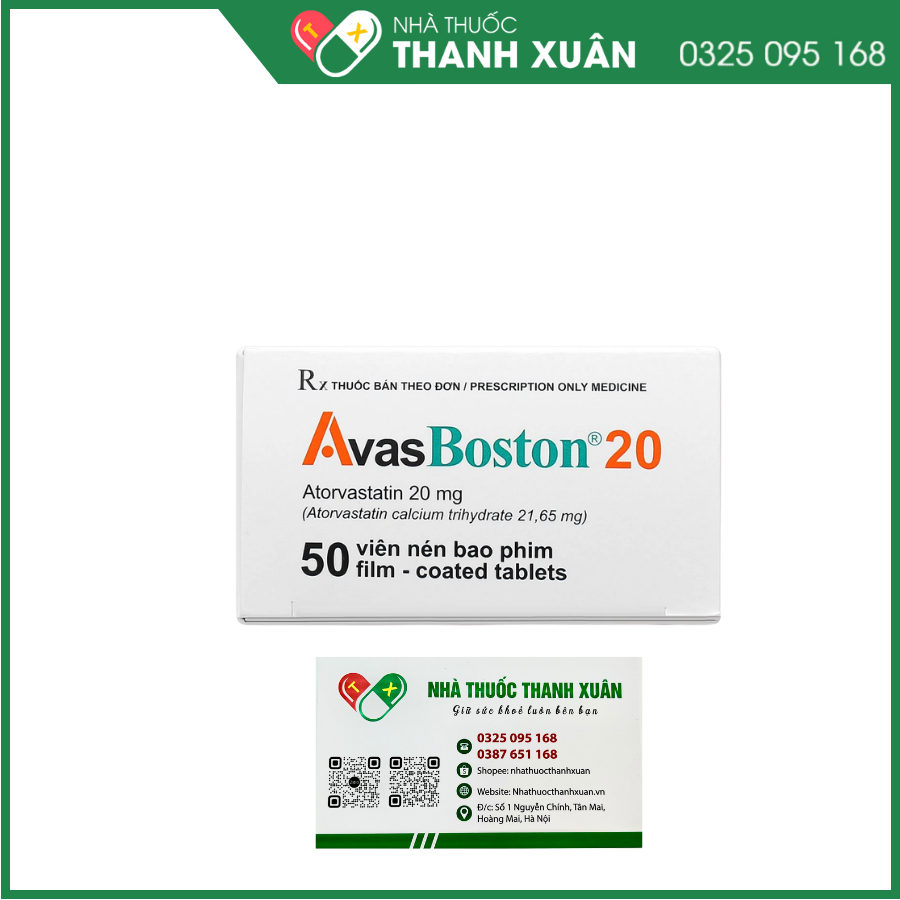 AvasBoston 20 điều trị rối loạn mỡ máu